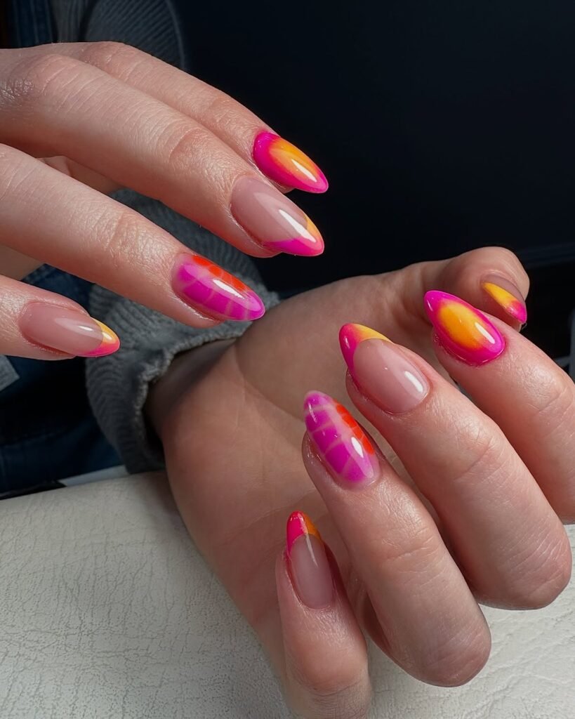Neon Aura Nails