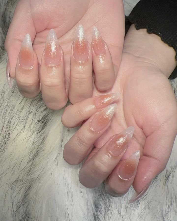 Nude Blush Almond Nails