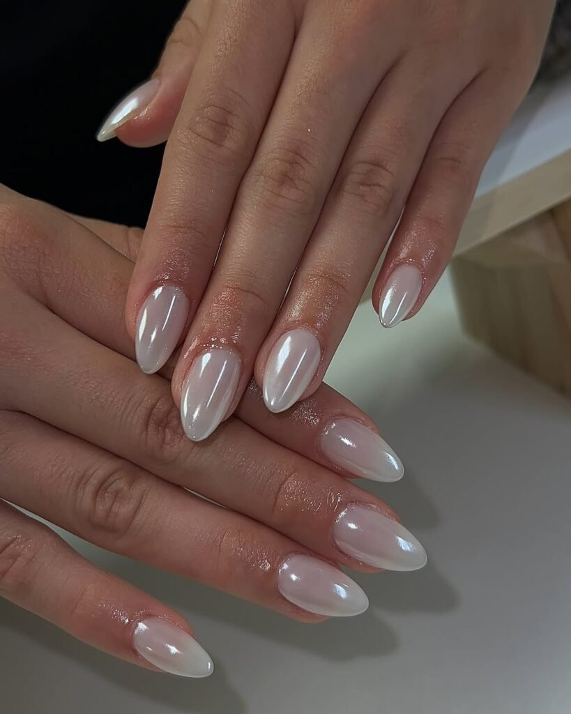 Pearl Chrome Nails
