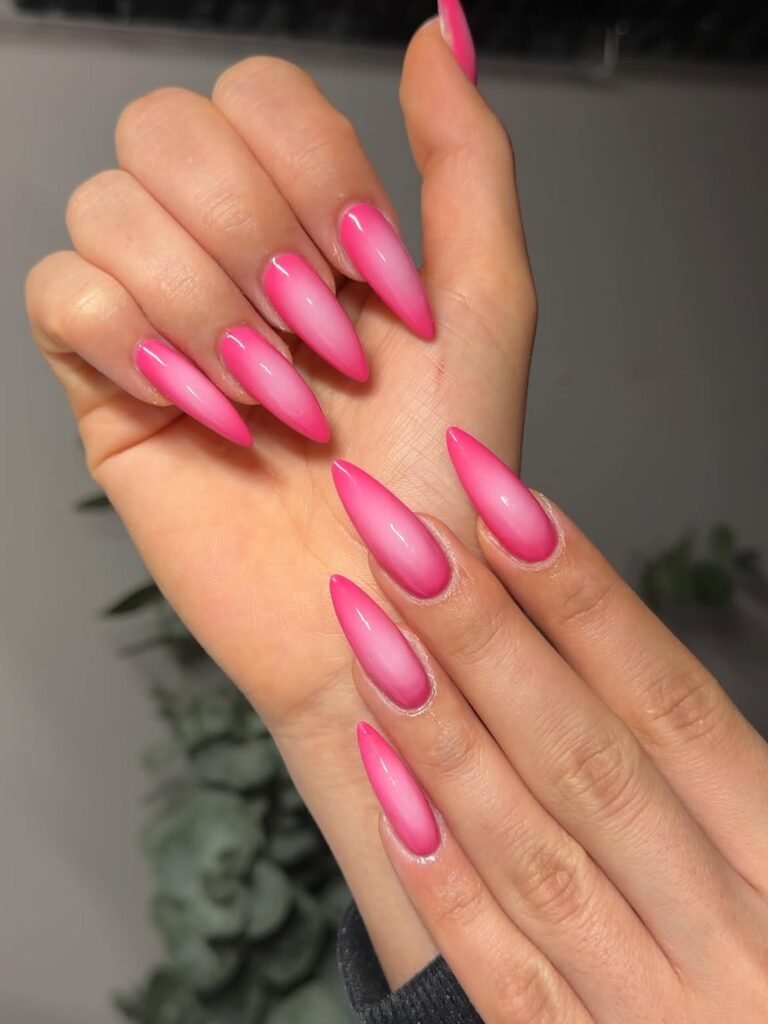 Pink Aura Nails