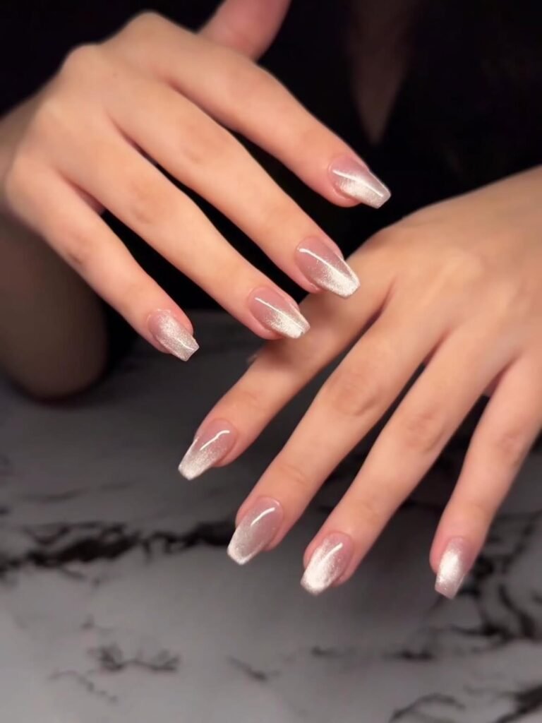 Rose Gold Cat Eye Nails