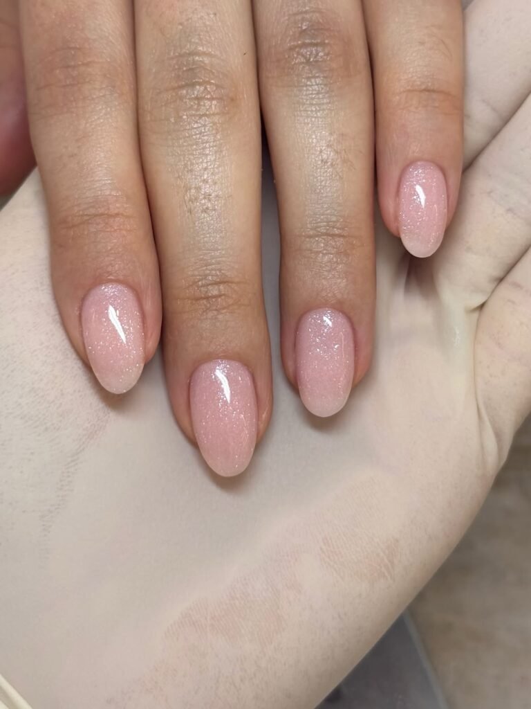Sheer Pink Soap Nails