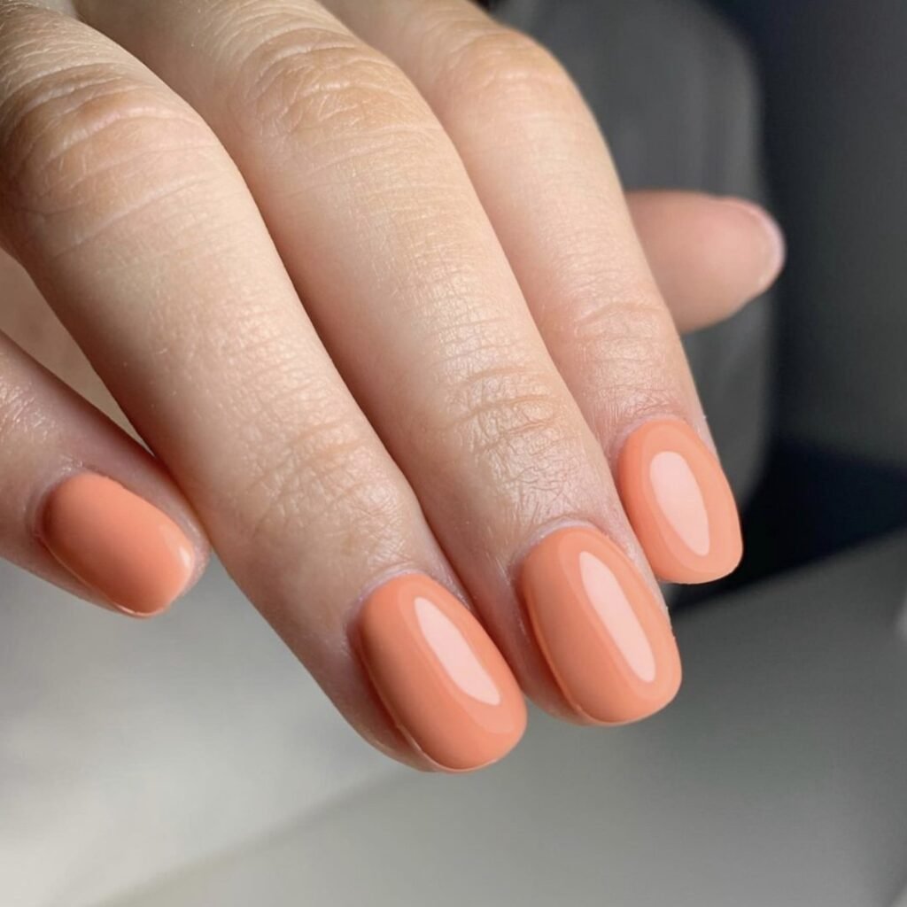 Soft Apricot Nails