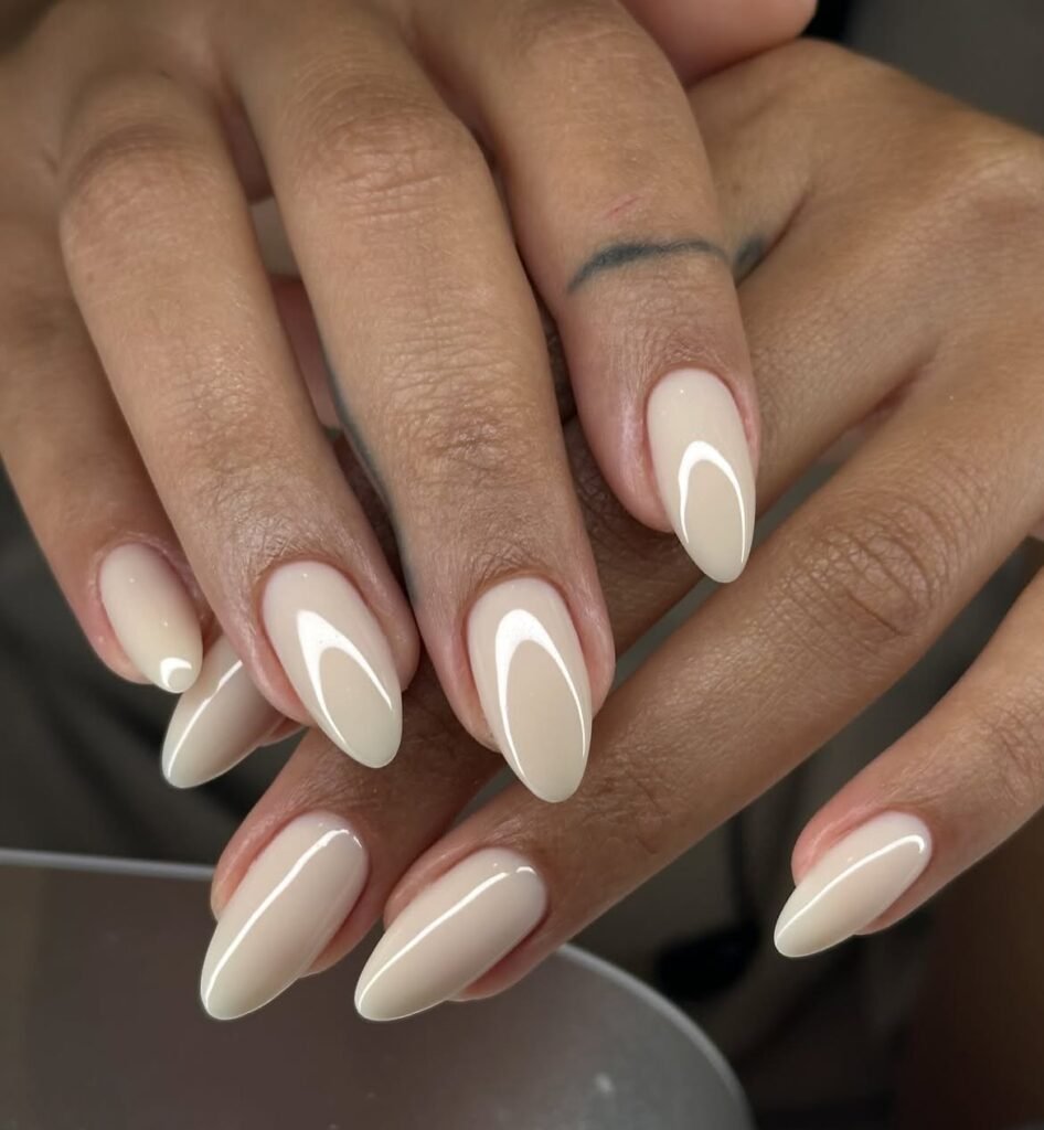 Soft Beige Nude Nails