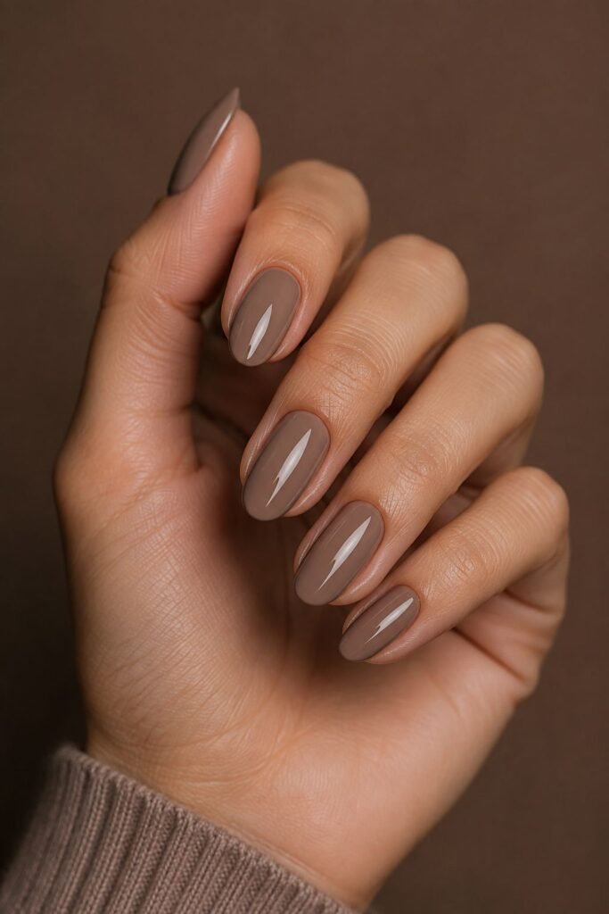 Soft Mocha Nails