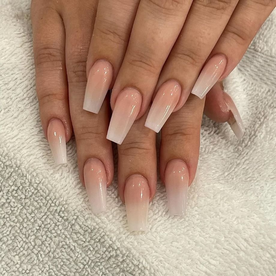 Soft Ombre Nude Nails