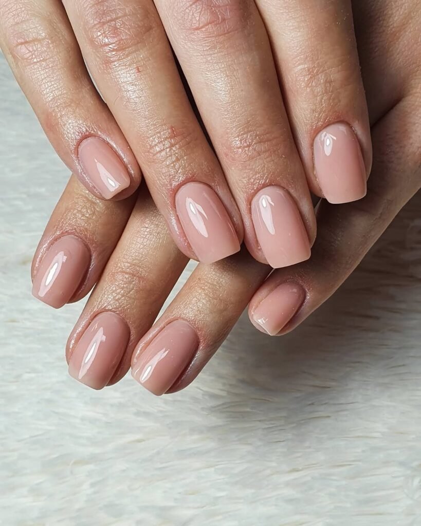 Elegant Short Nude Nails