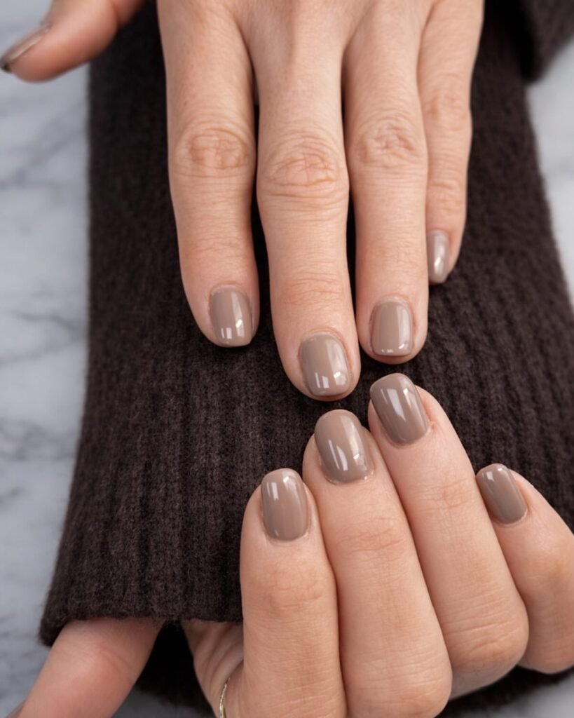 Soft Taupe Nails