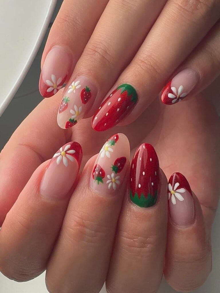  Strawberry Glazed Nails