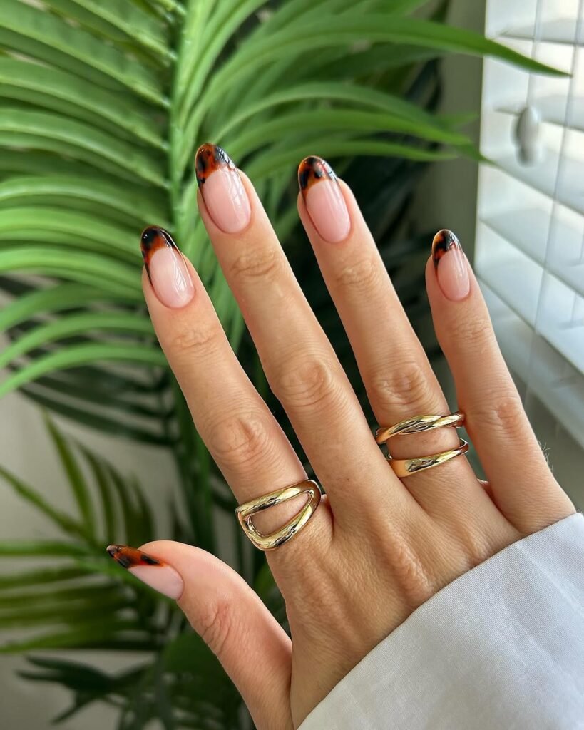 Tortoiseshell French Tips