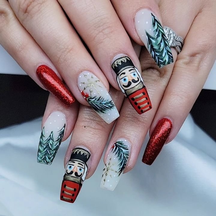 Nutcracker-Inspired Nails
