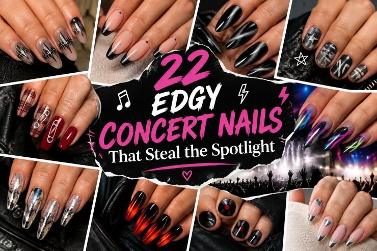 22 Edgy Concert Nails Design