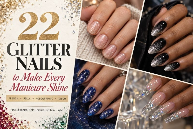 22 Glitter Nail Ideas