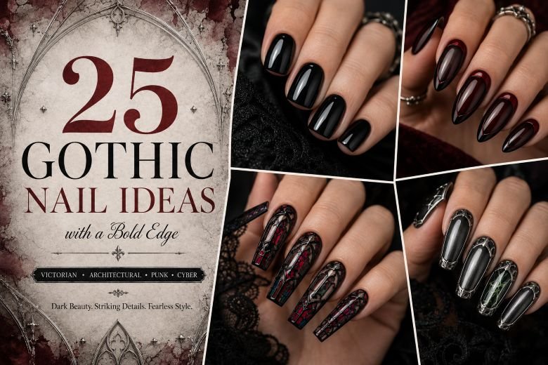 25 Gothic Nail Ideas Featured Image