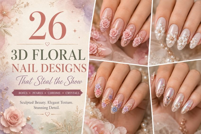 26 3D Floral Nail Designs
