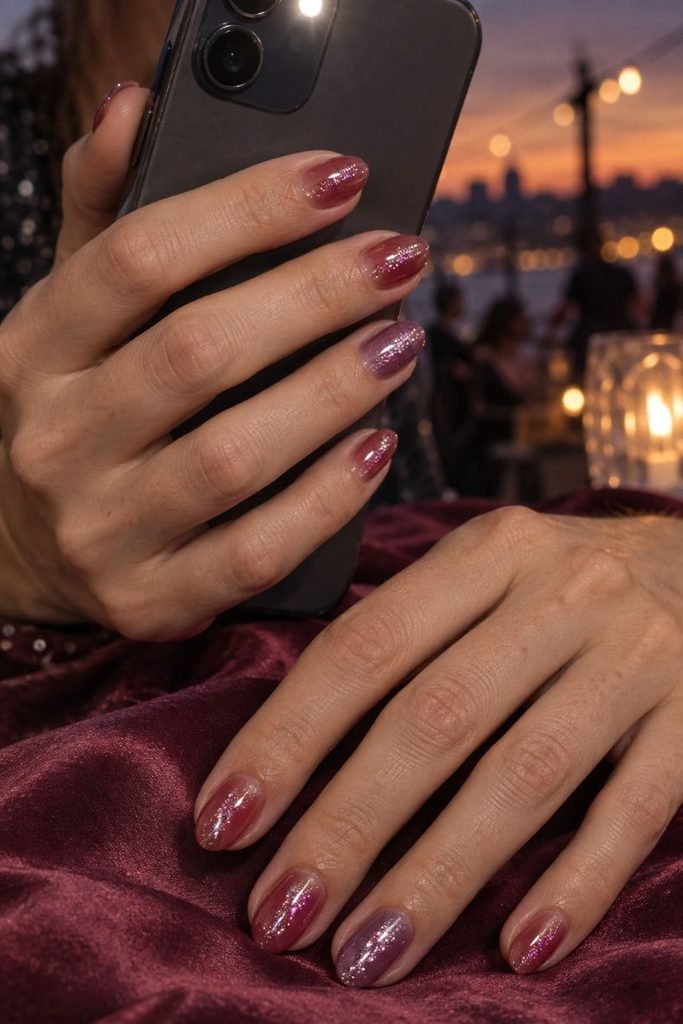Afterglow Reflective-Glitter Nails