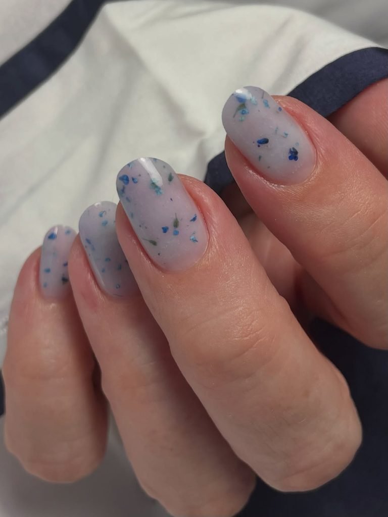 Blueberry Milk Jelly Nails
