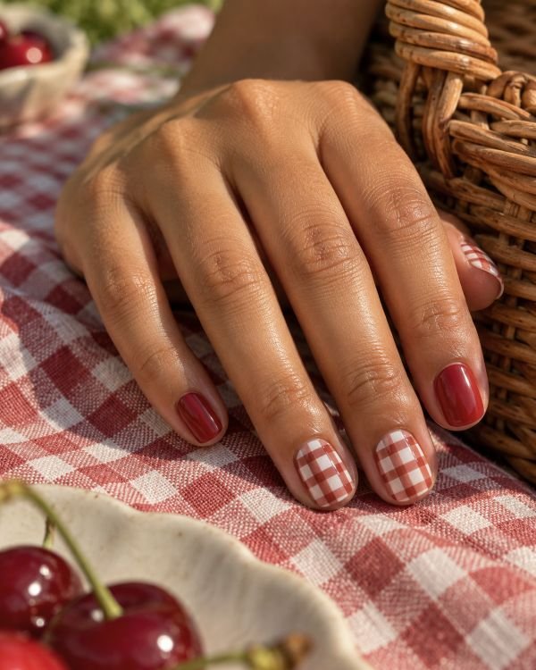 Brick-Red Gingham