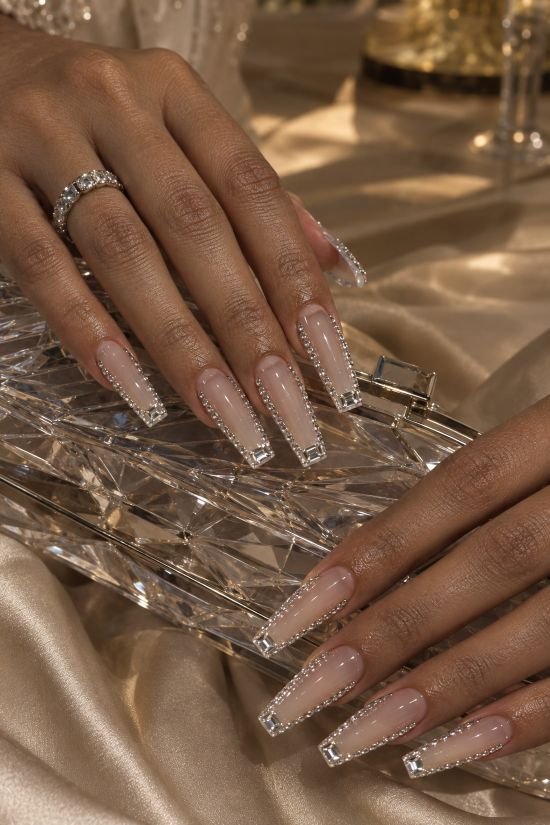  Coffin Crystal Frame Nails