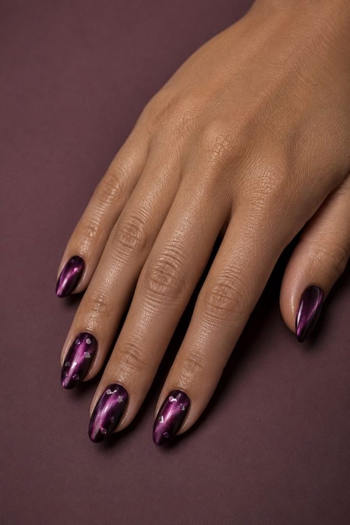 Confetti Cat-Eye Nails