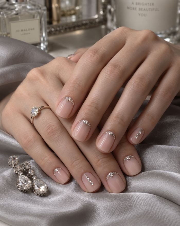Crystal Cuticle Cuff Nails