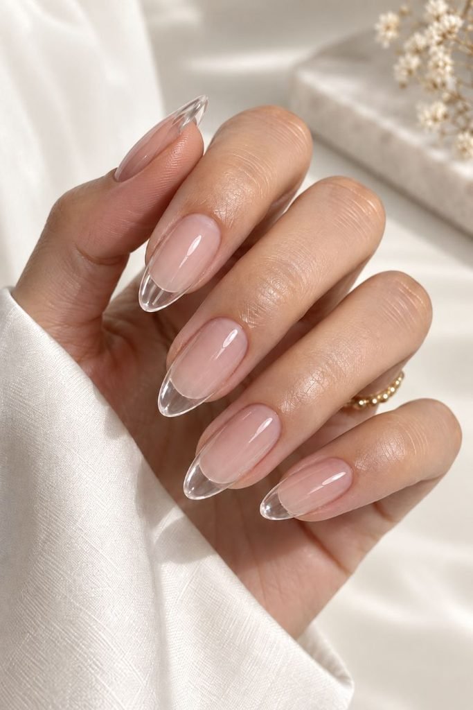 Crystal French Jelly Nails