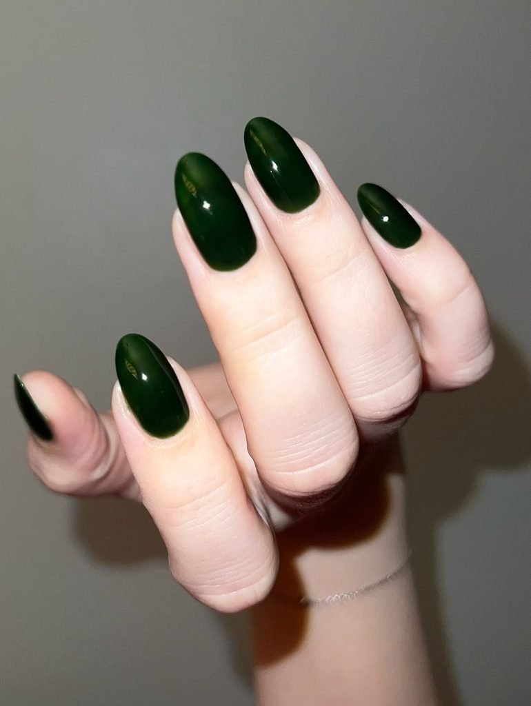 Emerald Green Jelly Nails