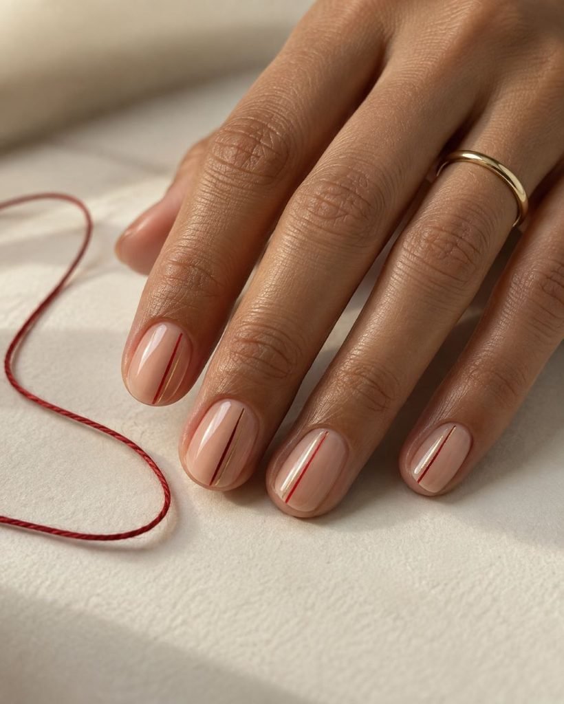 Fine Red and Gold Lines