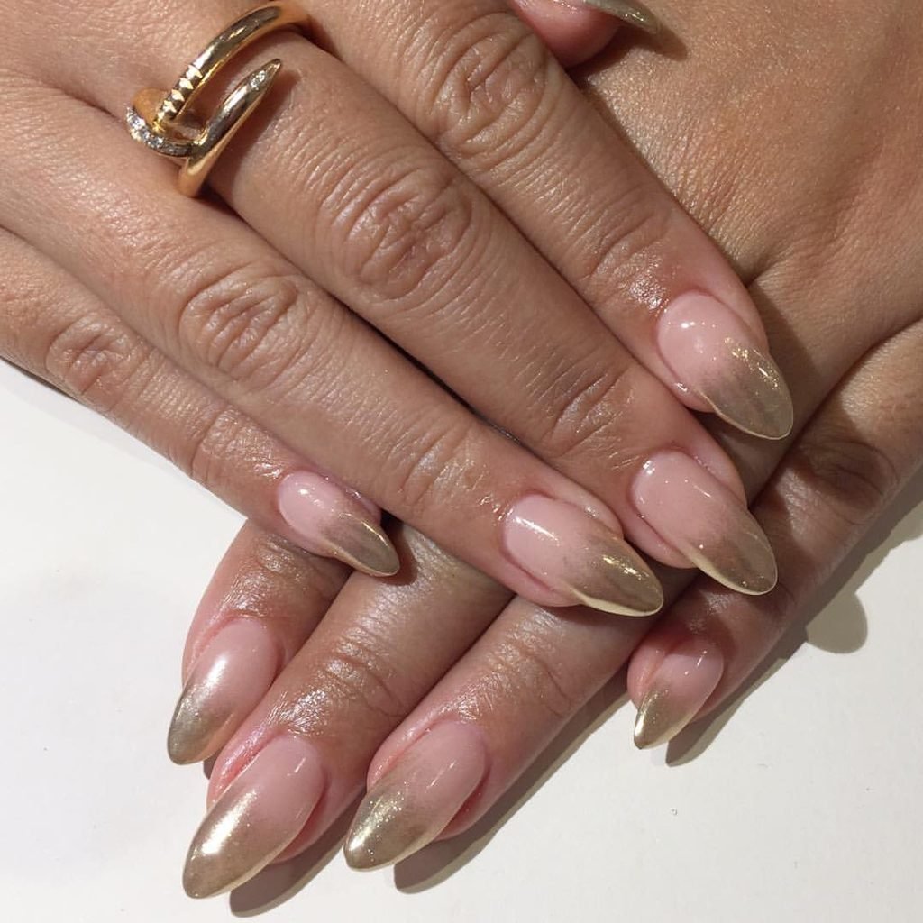 Gold Ombre Nails