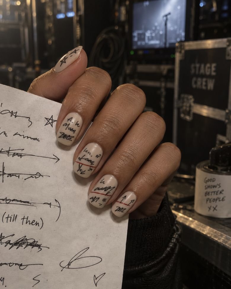 Handwritten Setlist Nails