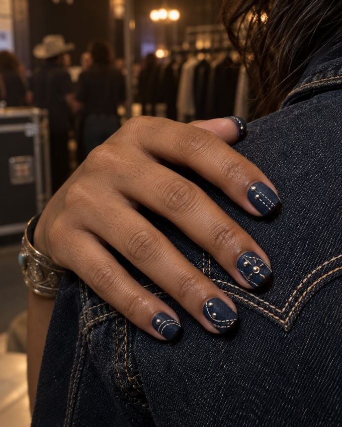 Indigo Western-Yoke Nails