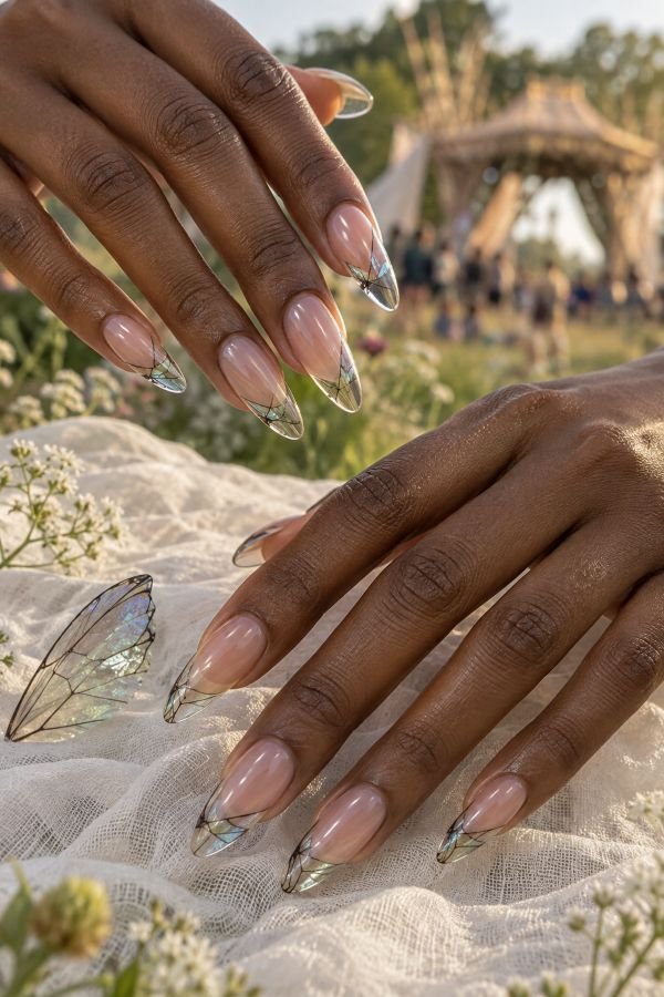 Iridescent Butterfly-Veil Tips
