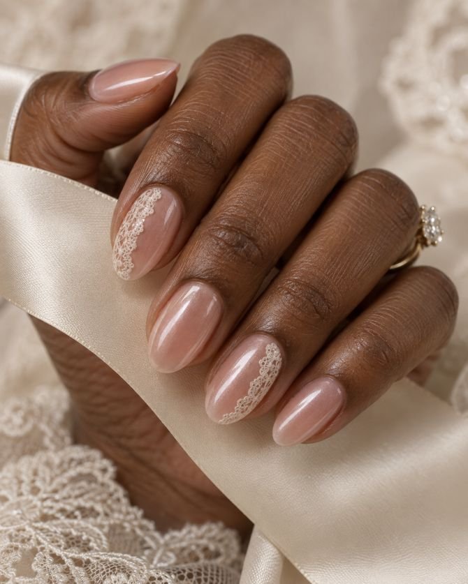 Ivory Lace Over a Glazed Base