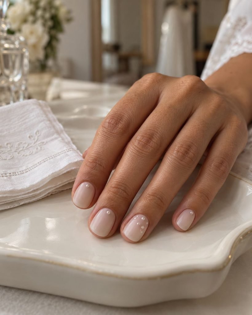 Matte Ivory With Glossy Dot Details