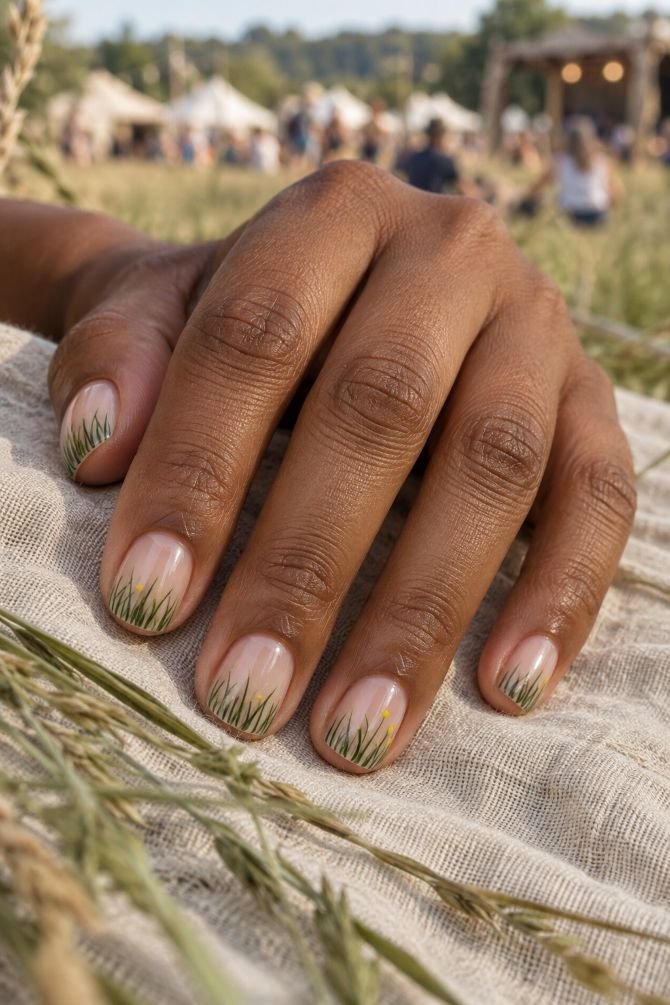 Meadow-Grass Micro-Tip Nails