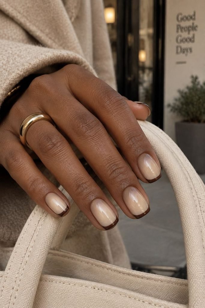 Oat Milk Aura Micro-French Nails