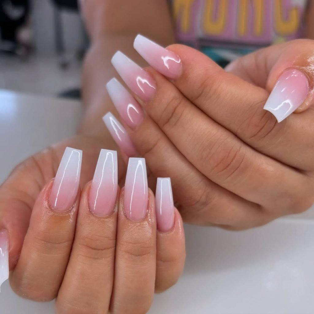 Ombre Coffin Nails