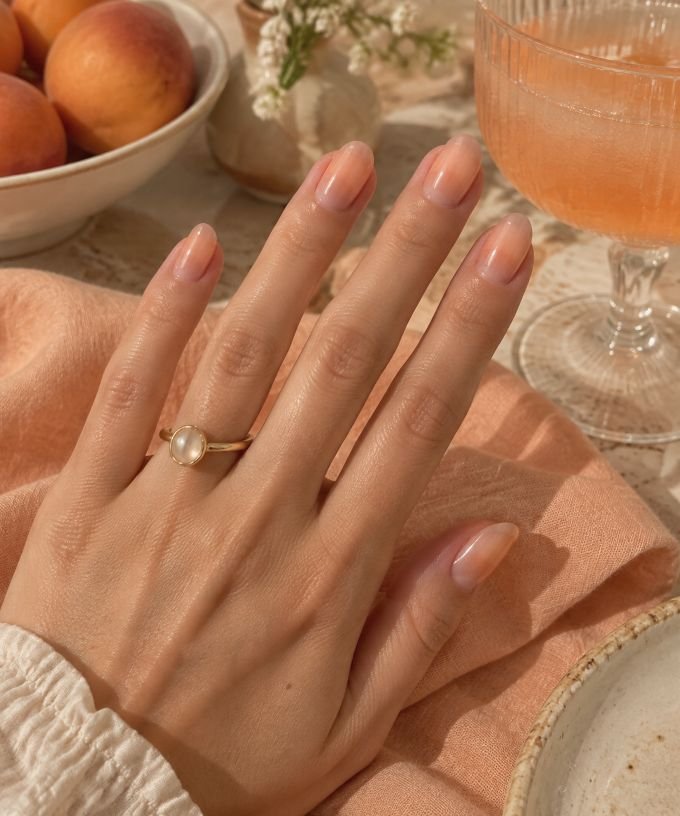 Peach Aura Under Pearl Glaze