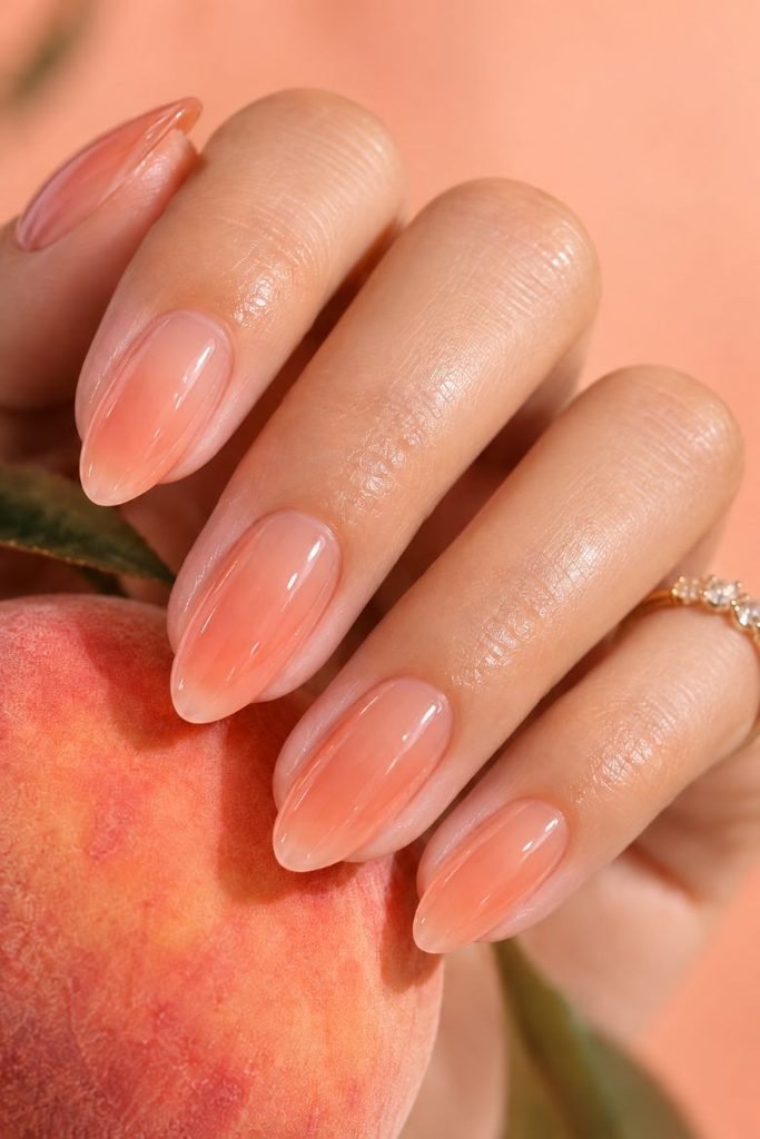  Peach Syrup Jelly Nails