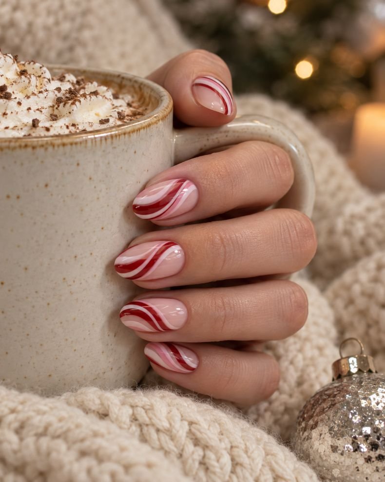 Peppermint Red Swirls