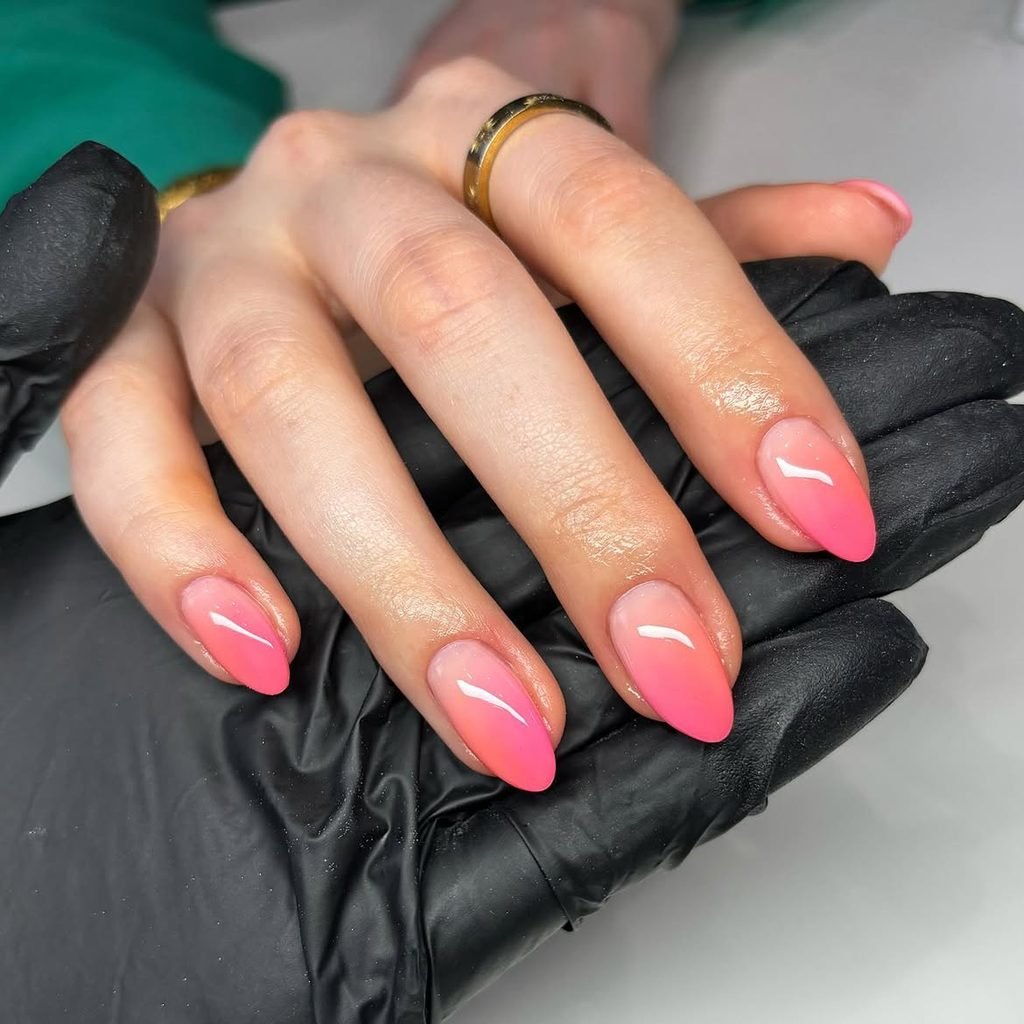 Pink Ombre Nails