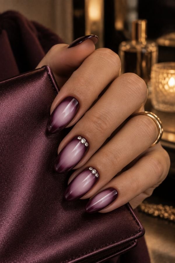Plum Aura With Crystal Cuticles