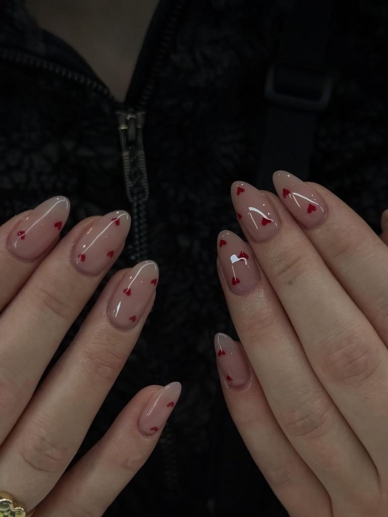 Red Hearts in Negative Space