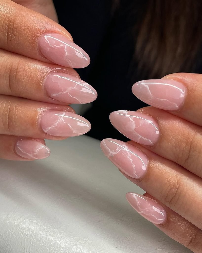 Rose Quartz Crystal Nails