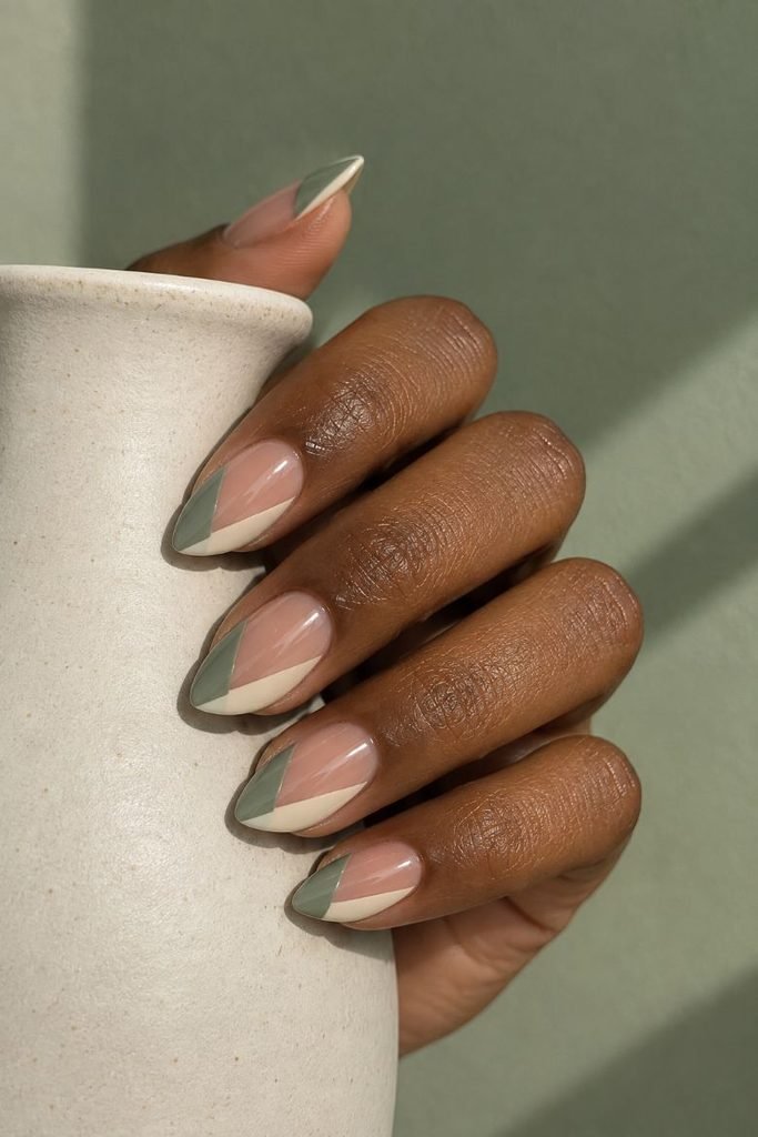 Sage and Cream Color Blocking