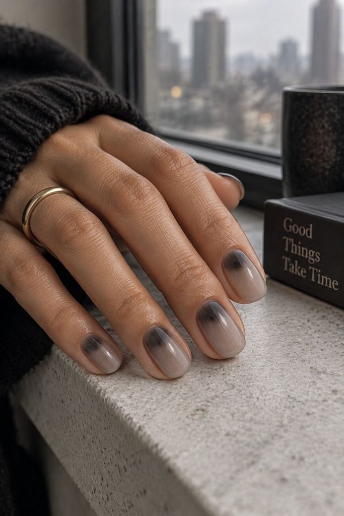 Smoke Gray Cuticle Aura Nails
