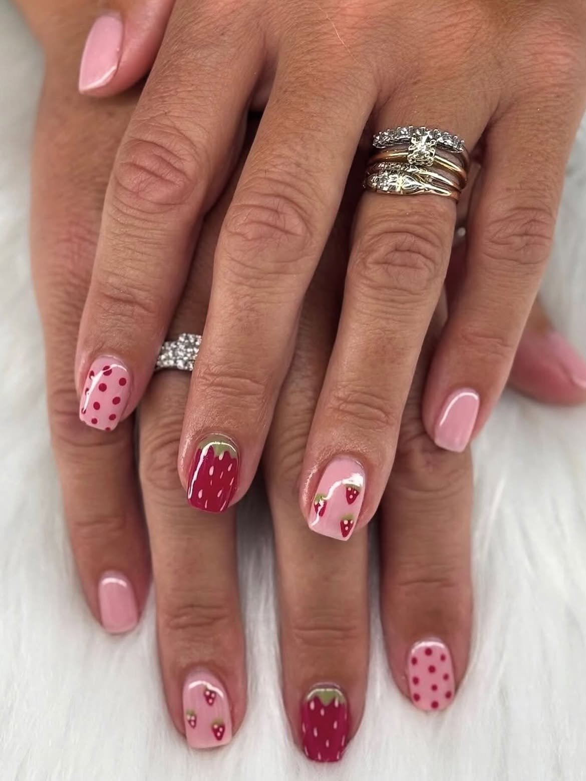 Strawberry Glaze on Soft-SquareNails