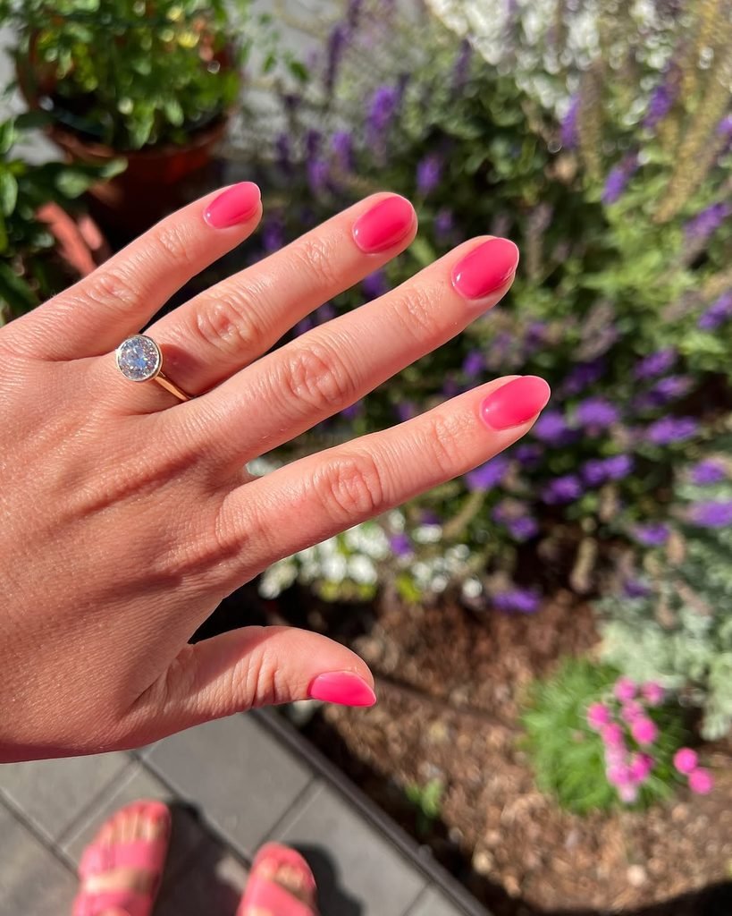 Strawberry Pink Jelly Nails