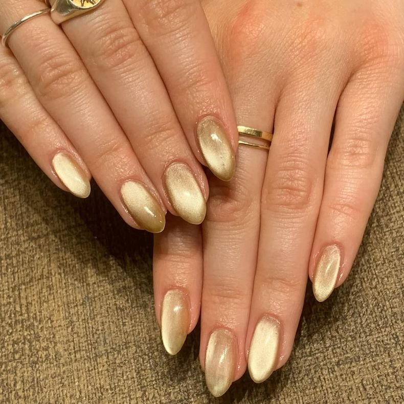 Champagne Velvet Cat-Eye