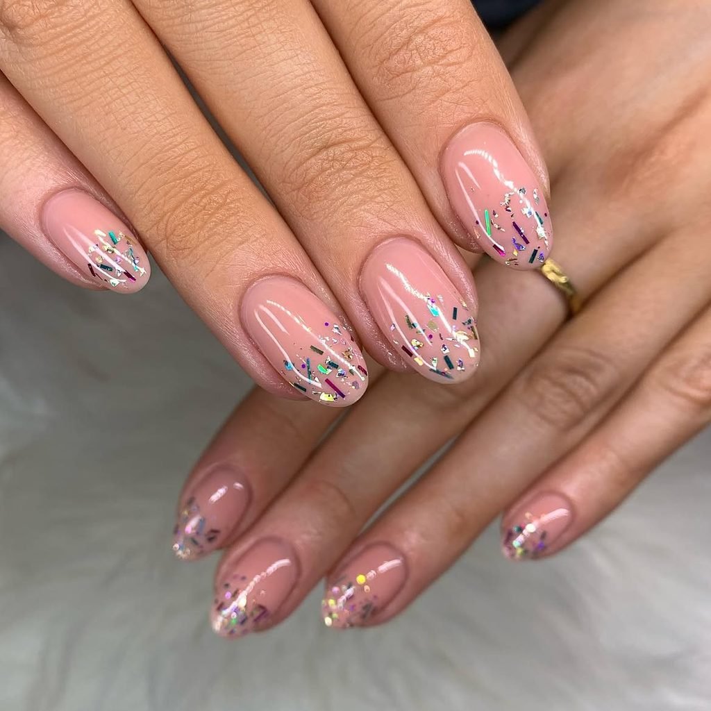 Confetti Jelly French Tips